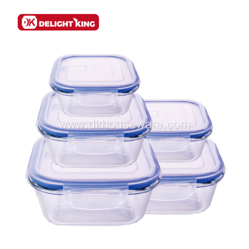 Leakproof High Borosilicate Glass Airtight food Container